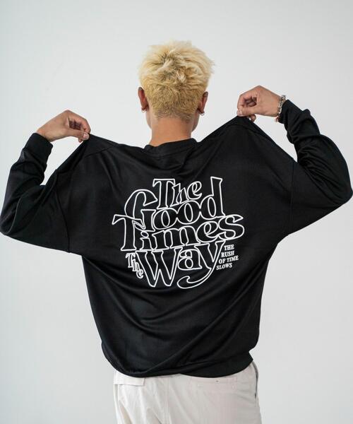 WEGO（ウィゴー）の「WEGO/アウトラインロゴプルオーバー（スウェット・メンズ・ブラック/ホワイト・LARGE）」の2枚目の写真