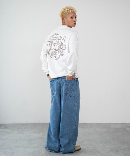 WEGO（ウィゴー）の「WEGO/アウトラインロゴプルオーバー（スウェット・メンズ・ブラック/ホワイト・LARGE）」の13枚目の写真