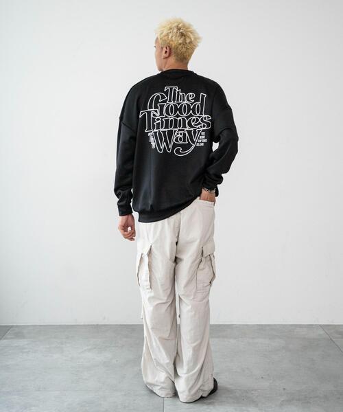 WEGO（ウィゴー）の「WEGO/アウトラインロゴプルオーバー（スウェット・メンズ・ブラック/ホワイト・LARGE）」の14枚目の写真