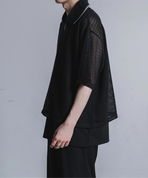 Utusiyo(ウツシヨ)の「polo shirt 涼襟(シャツ/ブラウス・メンズ・ブラック/ライトブルー・FREE)」の21枚目の写真