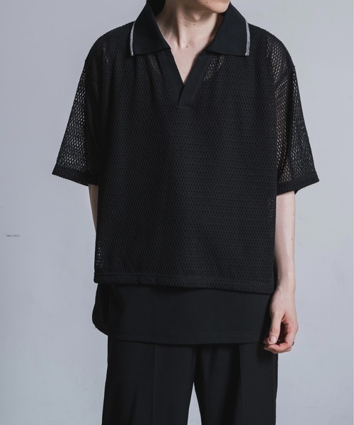 Utusiyo(ウツシヨ)の「polo shirt 涼襟(シャツ/ブラウス・メンズ・ブラック/ライトブルー・FREE)」の19枚目の写真