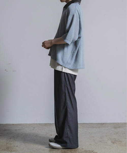 Utusiyo(ウツシヨ)の「polo shirt 涼襟(シャツ/ブラウス・メンズ・ブラック/ライトブルー・FREE)」の17枚目の写真