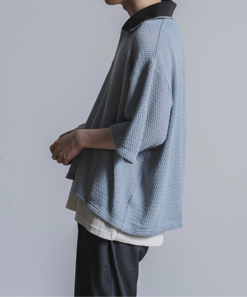 Utusiyo(ウツシヨ)の「polo shirt 涼襟(シャツ/ブラウス・メンズ・ブラック/ライトブルー・FREE)」の11枚目の写真