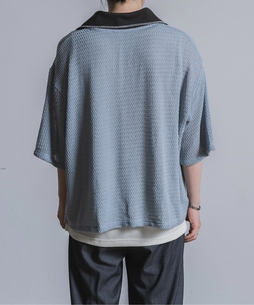 Utusiyo(ウツシヨ)の「polo shirt 涼襟(シャツ/ブラウス・メンズ・ブラック/ライトブルー・FREE)」の13枚目の写真