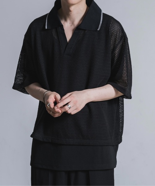 Utusiyo(ウツシヨ)の「polo shirt 涼襟(シャツ/ブラウス・メンズ・ブラック/ライトブルー・FREE)」の20枚目の写真