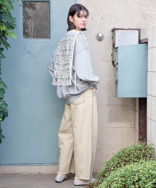 niko and...（ニコアンド）の「セルフカットバレルパンツ（その他パンツ・レディース・クリーム/ライトグレー/インディゴブルー/ネイビー/オフホワイト/チャコール・LARGE/MEDIUM）」の9枚目の写真