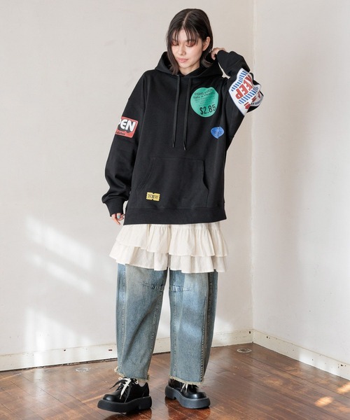 niko and...（ニコアンド）の「セルフカットバレルパンツ（その他パンツ・レディース・クリーム/ライトグレー/インディゴブルー/ネイビー/オフホワイト/チャコール・LARGE/MEDIUM）」の12枚目の写真