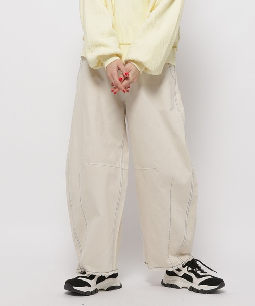 niko and...（ニコアンド）の「セルフカットバレルパンツ（その他パンツ・レディース・クリーム/ライトグレー/インディゴブルー/ネイビー/オフホワイト/チャコール・LARGE/MEDIUM）」の21枚目の写真