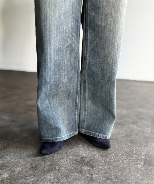 Chez toi（シェトワ）の「ウエスト紐ワイドストレートデニム（デニムパンツ・レディース・インディゴブルー/ブルー・SMALL/MEDIUM）」の18枚目の写真