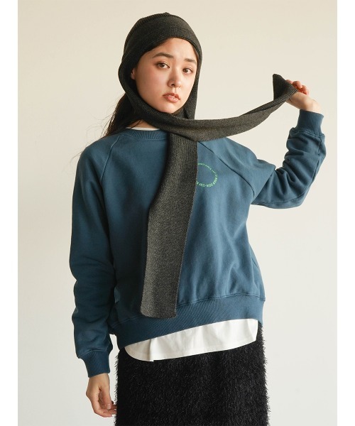 FIKA.(フィーカ)の「Circle logo raglan sweatshirt(Tシャツ/カットソー・レディース・ダークブルー/フューシャピンク・FREE)」の14枚目の写真
