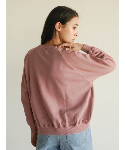FIKA.(フィーカ)の「Circle logo raglan sweatshirt(Tシャツ/カットソー・レディース・ダークブルー/フューシャピンク・FREE)」の7枚目の写真