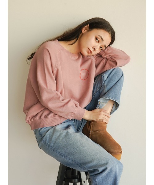 FIKA.(フィーカ)の「Circle logo raglan sweatshirt(Tシャツ/カットソー・レディース・ダークブルー/フューシャピンク・FREE)」の10枚目の写真