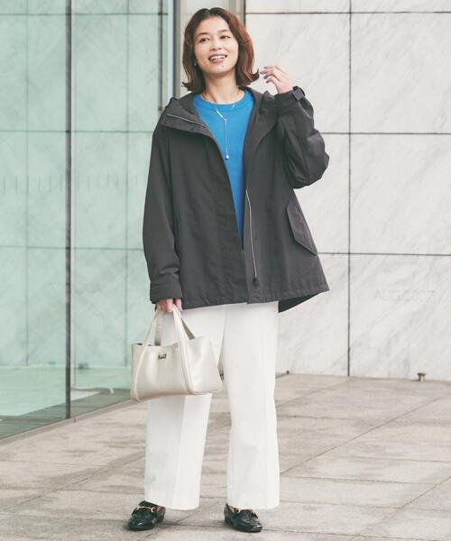 UNTITLED（アンタイトル）の「【撥水/軽アウター】オーバーマウンテンパーカー（ブルゾン・レディース・アイボリー/チャコールグレー/ベージュ・00/01/02/03/04/42/44/46/50/48）」の12枚目の写真