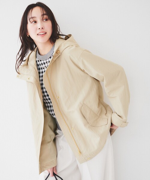 UNTITLED（アンタイトル）の「【撥水/軽アウター】オーバーマウンテンパーカー（ブルゾン・レディース・アイボリー/チャコールグレー/ベージュ・00/01/02/03/04/42/44/46/50/48）」の18枚目の写真