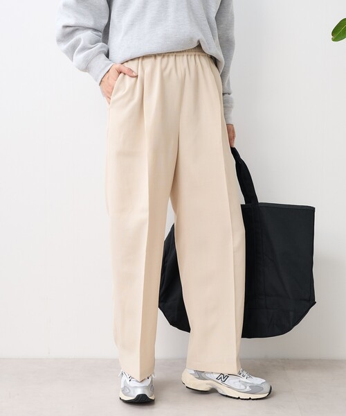 新品タグ付 アドーア クリアオックスパンツ センタープリーツ リネン