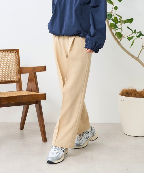 DRWCYS.ドロシーズ.パンツ.タック.リネン.アイボリー.新品 リネンBOXタックワイドパンツ｜BIGI online store - ビギ