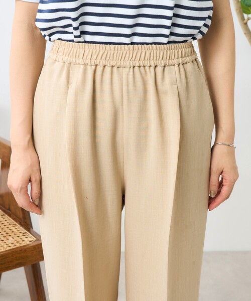 FREAK'S STORE（フリークスストア）の「接触冷感/UV リネンタッチ タック イージーパンツ/リネンタッチ センタープレスパンツ<セットアップ対応＞（スラックス・レディース・オフホワイト/グレー/ブラック/ベージュ/その他・MEDIUM/SMALL）」の15枚目の写真
