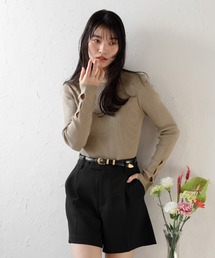 ENC | holed sleeve boat neck knit / ホールドスリーブボートネックニット(ニット/セーター)