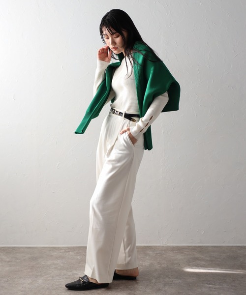 ENC（エンク）の「holed sleeve boat neck knit / ホールドスリーブボートネックニット（ニット/セーター・レディース・アイボリー/ブラック/ブラウン系その他/グレー・FREE）」の11枚目の写真