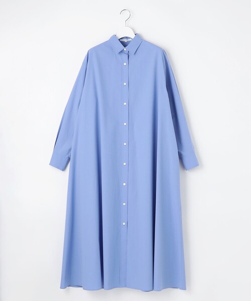 23区 S(ニジュウサンクチイサイサイズ)の「【SLOW/一部店舗限定】タンブラーコットンブロード シャツワンピース(シャツワンピース・レディース・ホワイト系/ダルブルー系/ブルー系・32)」の12枚目の写真