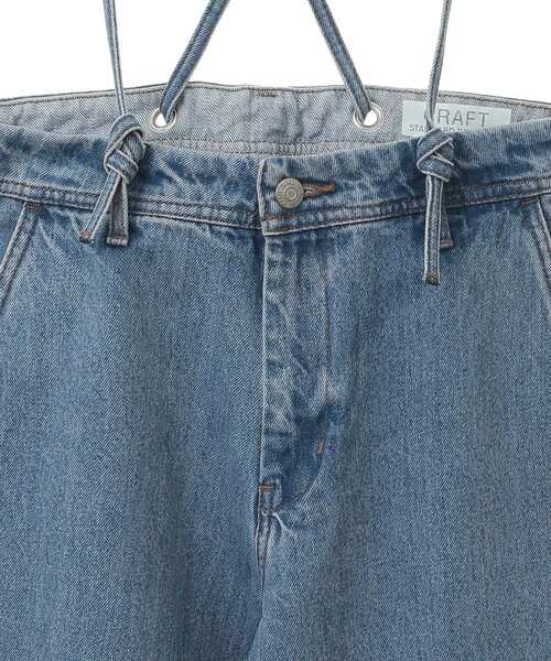 CRAFT STANDARD BOUTIQUE（クラフトスタンダードブティック）の「2wayサロペットデニムパンツ（デニムパンツ・レディース・ライトインディゴブルー/ダークインディゴブルー/ホワイト・S/M/L/XL）」の11枚目の写真
