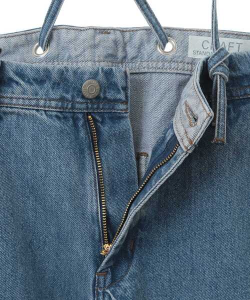 CRAFT STANDARD BOUTIQUE（クラフトスタンダードブティック）の「2wayサロペットデニムパンツ（デニムパンツ・レディース・ライトインディゴブルー/ダークインディゴブルー/ホワイト・S/M/L/XL）」の12枚目の写真