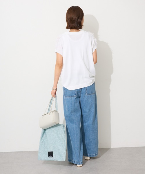 CRAFT STANDARD BOUTIQUE（クラフトスタンダードブティック）の「2wayサロペットデニムパンツ（デニムパンツ・レディース・ライトインディゴブルー/ダークインディゴブルー/ホワイト・S/M/L/XL）」の8枚目の写真