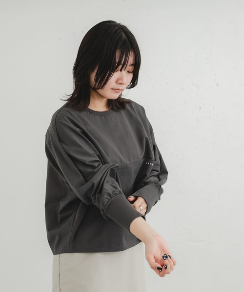 【新品】ドルマンカットソー　ブラック 楽天市場】Tシャツ カットソー レディース トップス ロング ロン