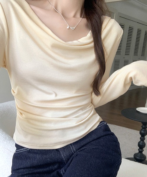 REMUR(レミュール)の「オフショルトップス(Tシャツ/カットソー・レディース・ブラック/ベージュ/グレー・M)」の21枚目の写真