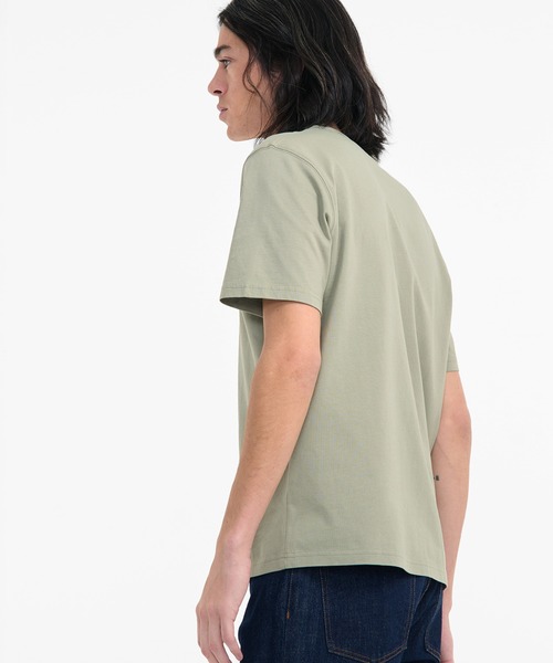 AIGLE（エーグル）の「バードロゴ刺繍 オーガニックコットン半袖Tシャツ（Tシャツ/カットソー・メンズ・ホワイト/ライトグリーン/イエロー/ブルー・S/XL/M/L）」の6枚目の写真