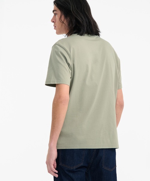 AIGLE（エーグル）の「バードロゴ刺繍 オーガニックコットン半袖Tシャツ（Tシャツ/カットソー・メンズ・ホワイト/ライトグリーン/イエロー/ブルー・S/XL/M/L）」の7枚目の写真