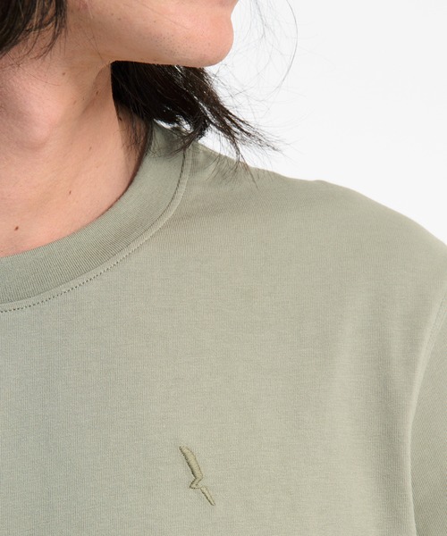 AIGLE（エーグル）の「バードロゴ刺繍 オーガニックコットン半袖Tシャツ（Tシャツ/カットソー・メンズ・ホワイト/ライトグリーン/イエロー/ブルー・S/XL/M/L）」の8枚目の写真