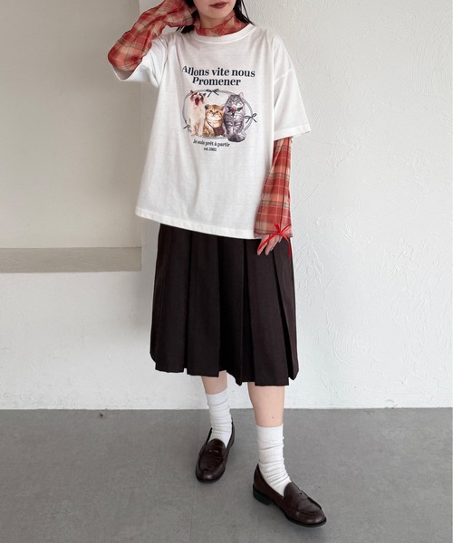 kutir(クティール)の「【新色追加】アソート袖リボンシアーメロートップス(Tシャツ/カットソー・レディース・イエロー/ブルー/アイボリー/ベージュ/ブルー系その他/オレンジ/ナチュラル/その他/ブルー系/グリーン/ブラック/イエロー系その他・FREE)」の21枚目の写真