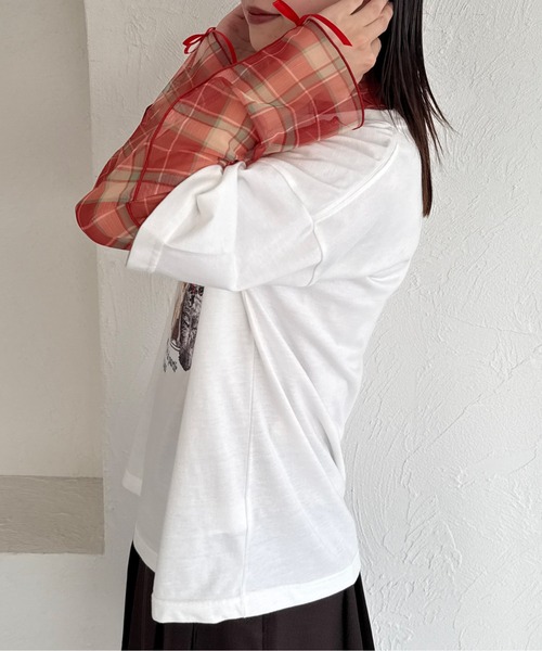 kutir(クティール)の「【新色追加】アソート袖リボンシアーメロートップス(Tシャツ/カットソー・レディース・イエロー/ブルー/アイボリー/ベージュ/ブルー系その他/オレンジ/ナチュラル/その他/ブルー系/グリーン/ブラック/イエロー系その他・FREE)」の22枚目の写真