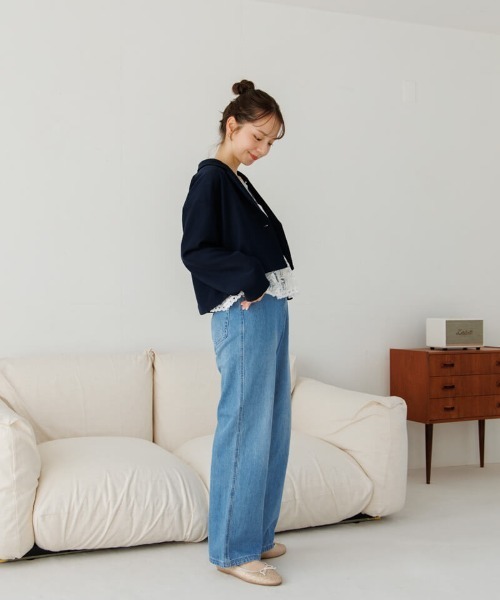 flower（フラワー）の「シックコンパクトジャケット（テーラードジャケット・レディース・ネイビー・FREE）」の8枚目の写真