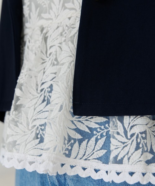 flower（フラワー）の「シックコンパクトジャケット（テーラードジャケット・レディース・ネイビー・FREE）」の10枚目の写真