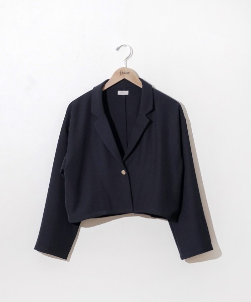 flower（フラワー）の「シックコンパクトジャケット（テーラードジャケット・レディース・ネイビー・FREE）」の12枚目の写真