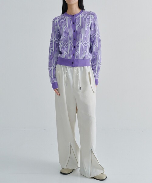 AKANE UTSUNOMIYA（アカネウツノミヤ）の「【AKANE UTSUNOMIYA/アカネウツノミヤ】SAO-FK16-1003(ニットカーディガン)（カーディガン/ボレロ・レディース・ブラック/パープル・FREE）」の5枚目の写真