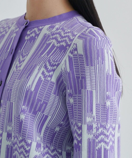 AKANE UTSUNOMIYA（アカネウツノミヤ）の「【AKANE UTSUNOMIYA/アカネウツノミヤ】SAO-FK16-1003(ニットカーディガン)（カーディガン/ボレロ・レディース・ブラック/パープル・FREE）」の10枚目の写真