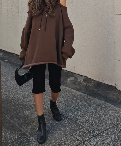 esutoreja(エストレジャ)の「リブハーフレギンス(その他パンツ・レディース・ブラック・FREE)」の2枚目の写真