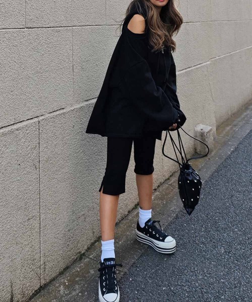 esutoreja(エストレジャ)の「リブハーフレギンス(その他パンツ・レディース・ブラック・FREE)」の5枚目の写真