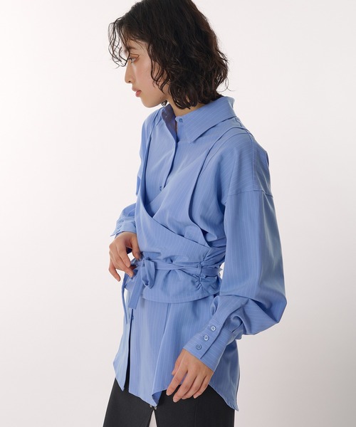 MUHET(ミュエータ)の「【set item】shirt & bustier / シャツビスチェセット(シャツ/ブラウス・レディース・ブラウン/オフホワイト/ライトブルー・FREE)」の12枚目の写真