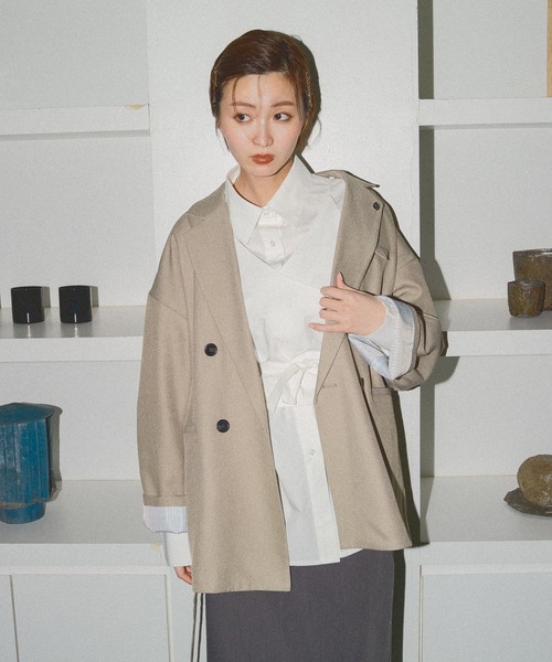 MUHET(ミュエータ)の「【set item】shirt & bustier / シャツビスチェセット(シャツ/ブラウス・レディース・ブラウン/オフホワイト/ライトブルー・FREE)」の21枚目の写真
