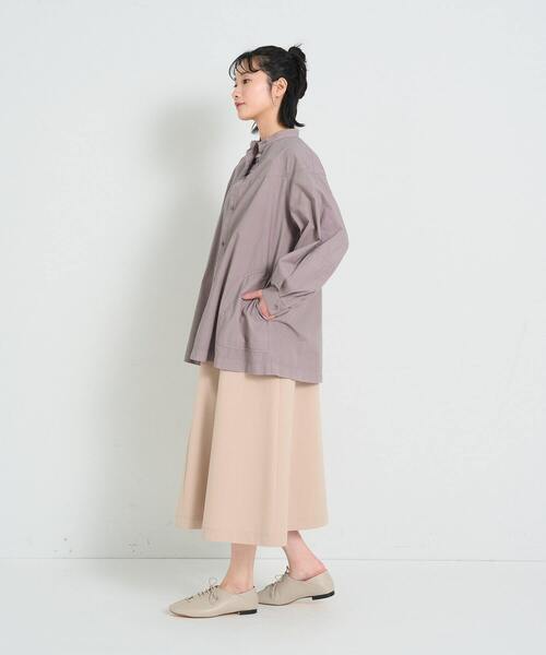 conges payes ADIEU TRISTESSE（コンジェ ペイエ アデュートリステス）の「ステッチワークチュニック（シャツ/ブラウス・レディース・グリーン/チャコールグレー・38）」の7枚目の写真