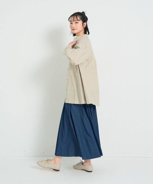 conges payes ADIEU TRISTESSE（コンジェ ペイエ アデュートリステス）の「ステッチワークチュニック（シャツ/ブラウス・レディース・グリーン/チャコールグレー・38）」の14枚目の写真