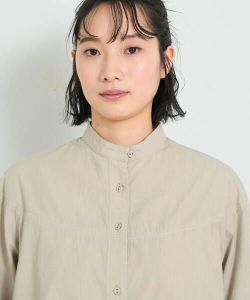 conges payes ADIEU TRISTESSE（コンジェ ペイエ アデュートリステス）の「ステッチワークチュニック（シャツ/ブラウス・レディース・グリーン/チャコールグレー・38）」の19枚目の写真