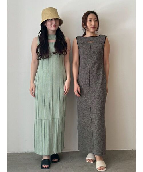 LAGUNAMOON(ラグナムーン)の「カットアウトニットワンピース(ワンピース・レディース・ブラック/ネイビー/ライトグリーン・SMALL/MEDIUM)」の19枚目の写真