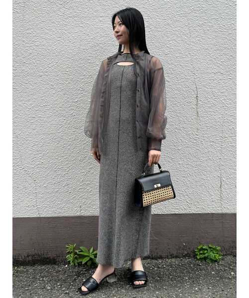 LAGUNAMOON(ラグナムーン)の「カットアウトニットワンピース(ワンピース・レディース・ブラック/ネイビー/ライトグリーン・SMALL/MEDIUM)」の20枚目の写真