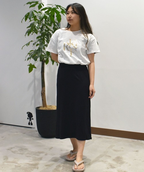 ムラサキスポーツ(ムラサキスポーツ)の「RIKKA FEMME/リッカファム Tシャツ RF25SS09(Tシャツ/カットソー・レディース・ホワイト×ゴールド/ホワイト×シルバー・FREE)」の6枚目の写真