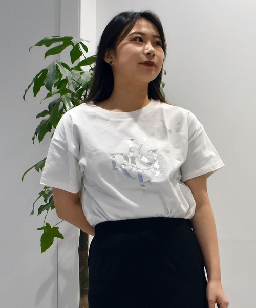 ムラサキスポーツ(ムラサキスポーツ)の「RIKKA FEMME/リッカファム Tシャツ RF25SS09(Tシャツ/カットソー・レディース・ホワイト×ゴールド/ホワイト×シルバー・FREE)」の10枚目の写真